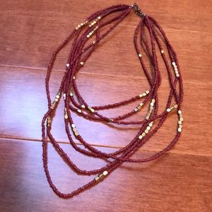 Urban outfitters seed bead adjustable necklace